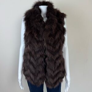 Nordstrom Dark Brown Fur Vest